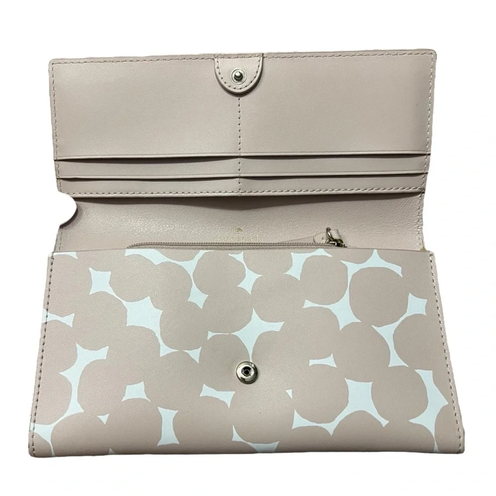 KATE SPADE Mollie Putnam Splodge Cyra Dot Large Flap Wallet